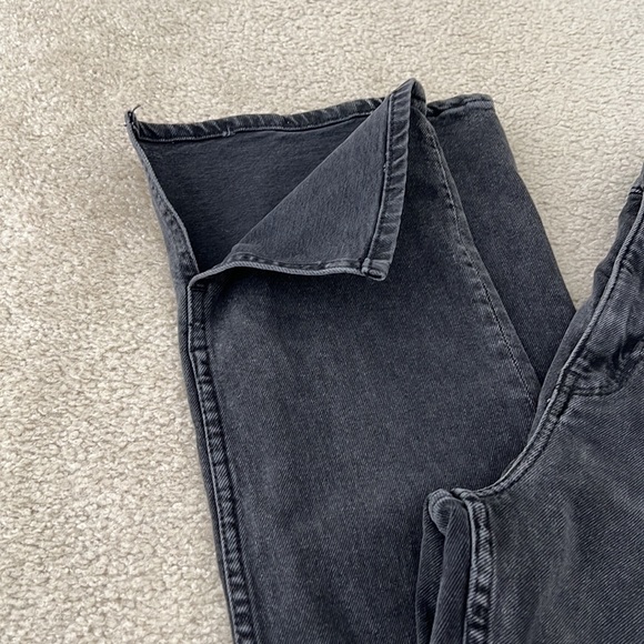 H&M Black High Waisted Straight Leg Split Hem Jeans - DONATING 5/14 - Picture 3 of 10
